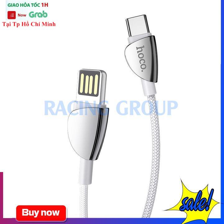 [ Dài 1.2M ] Cáp Sạc Nhanh 2.4A Hoco U62 - Cổng Type-C - Sợi Cáp Chắc Chắn