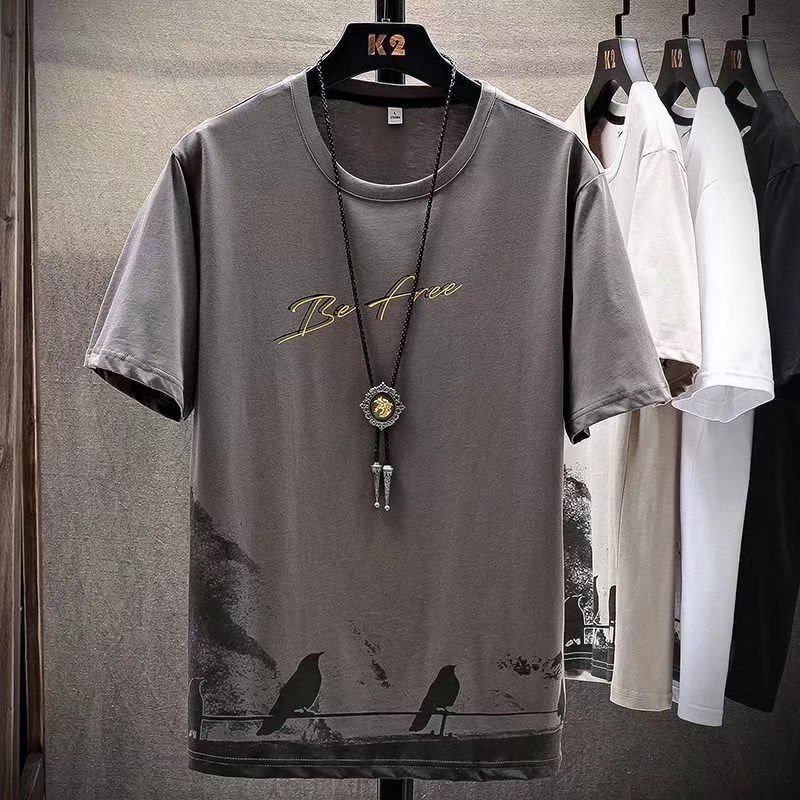 Áo thun tay ngắn dáng rộng in họa tiết hoạt hình phong cách đường phố hiphop Hàn Quốc size M-3XL