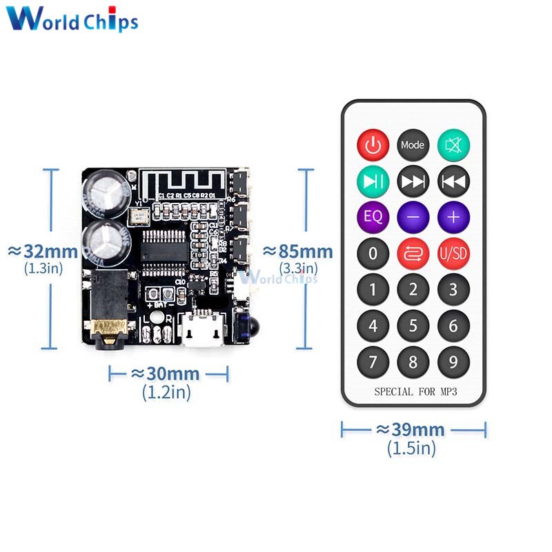 Bảng mạch giải mã âm thanh Bluetooth Mp3 4.1 VHM-314 cho loa xe hơi | BigBuy360 - bigbuy360.vn