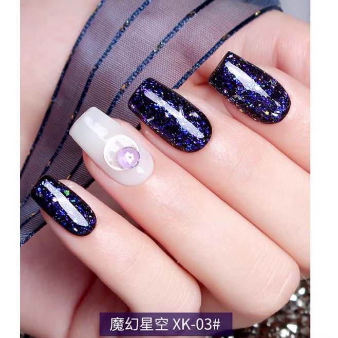 Sơn gel AS mã XK nhũ khổng tước trang trí móng làm nail