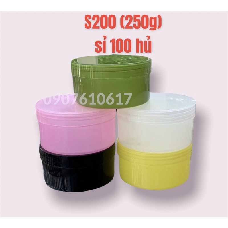 Hủ nhựa S200 sỉ 100 hủ đựng 250g kem