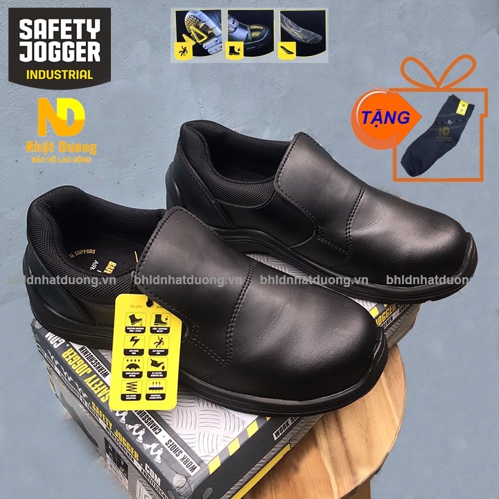 Giày bảo hộ lao động nam Jogger Dolce S3 SRC, giầy lao động jogger kiểu giày lười
