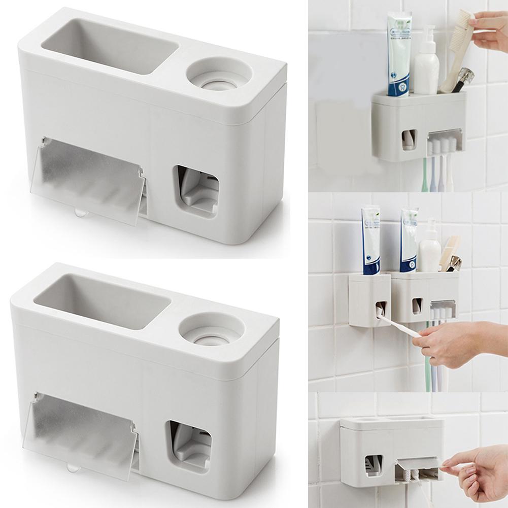 Dụng cụ tự lấy kem đánh răng + giá treo thiết kế tiện lợi chất lượng cao