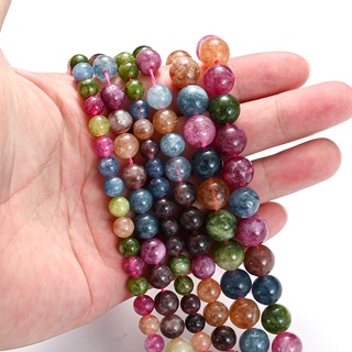 DIY Imitation Loose round beads tourmaline 6-10mm for making accessories