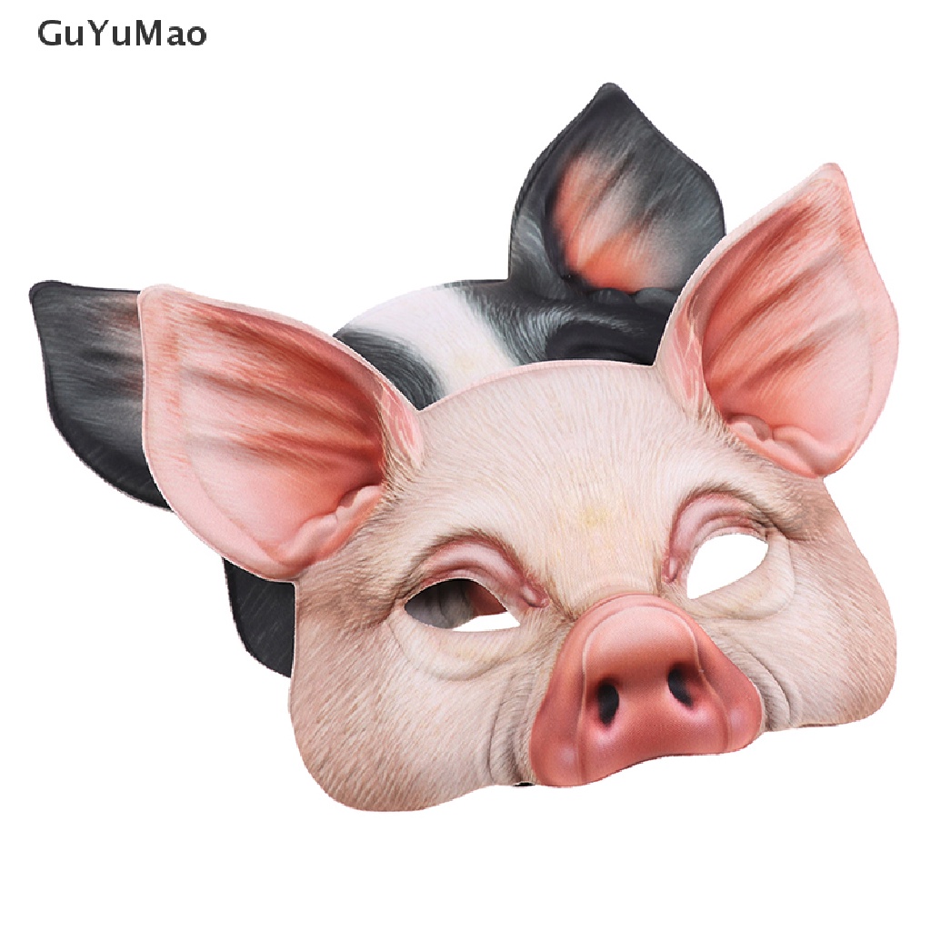 1 Mặt Nạ Hóa Trang Halloween Hình Hổ / Heo / Cáo