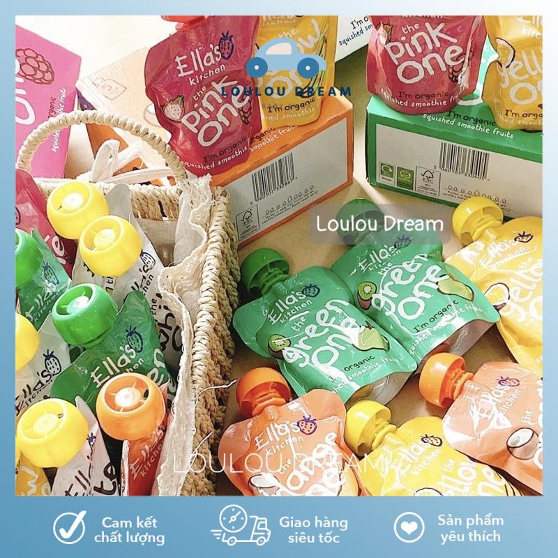 Hoa Quả Nghiền Hữu Cơ Ella Kitchen The Color UK Cho Bé Từ 6m+ (Loulou) [BAY AIR]