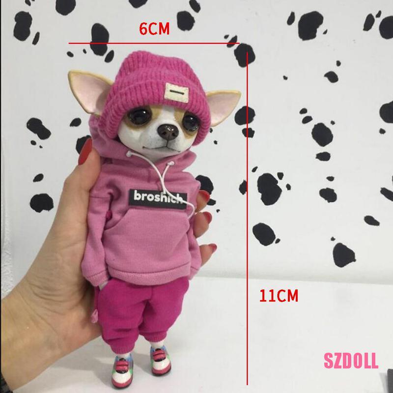 Đồ Chơi Mô Hình Chú Chó Chihuahua Bằng Nhựa Resin Dễ Thương