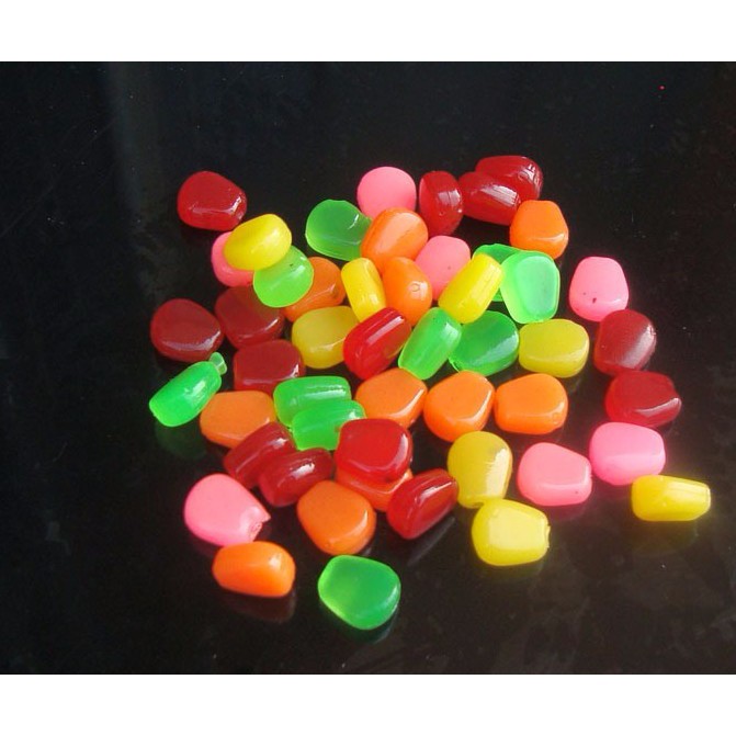 Set 50 hạt bắp giả mềm làm mồi câu cá chép