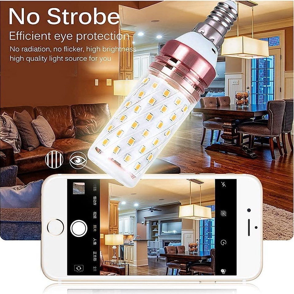 Super Bright Led Energy Saving Bulb / E14 E27 Screw Mouth Three-Color Dimming Halogen Light
