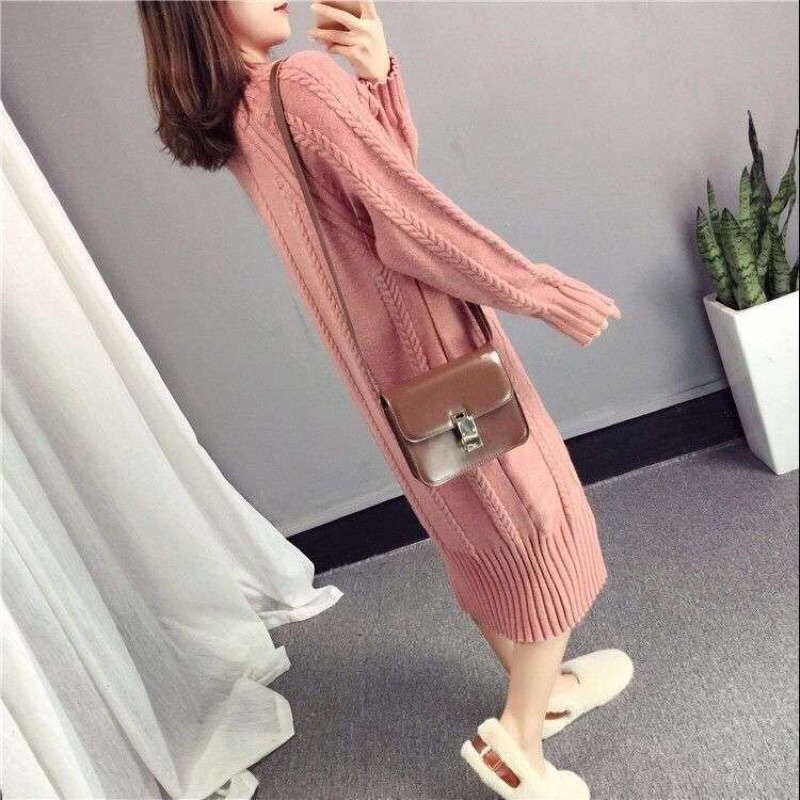 Váy len suông thừng siêu dày ấm áp