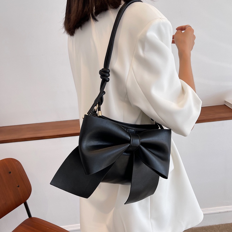 Túi Xách Đeo Vai Hình Vuông Cỡ Nhỏ Đính Nơ Xinh Xắn Thời Trang Cho Nữ