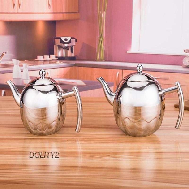 Ấm Trà / Cà Phê Bằng Kim Loại Không Gỉ Kèm Đồ Lọc Tiện Dụng Dolity2