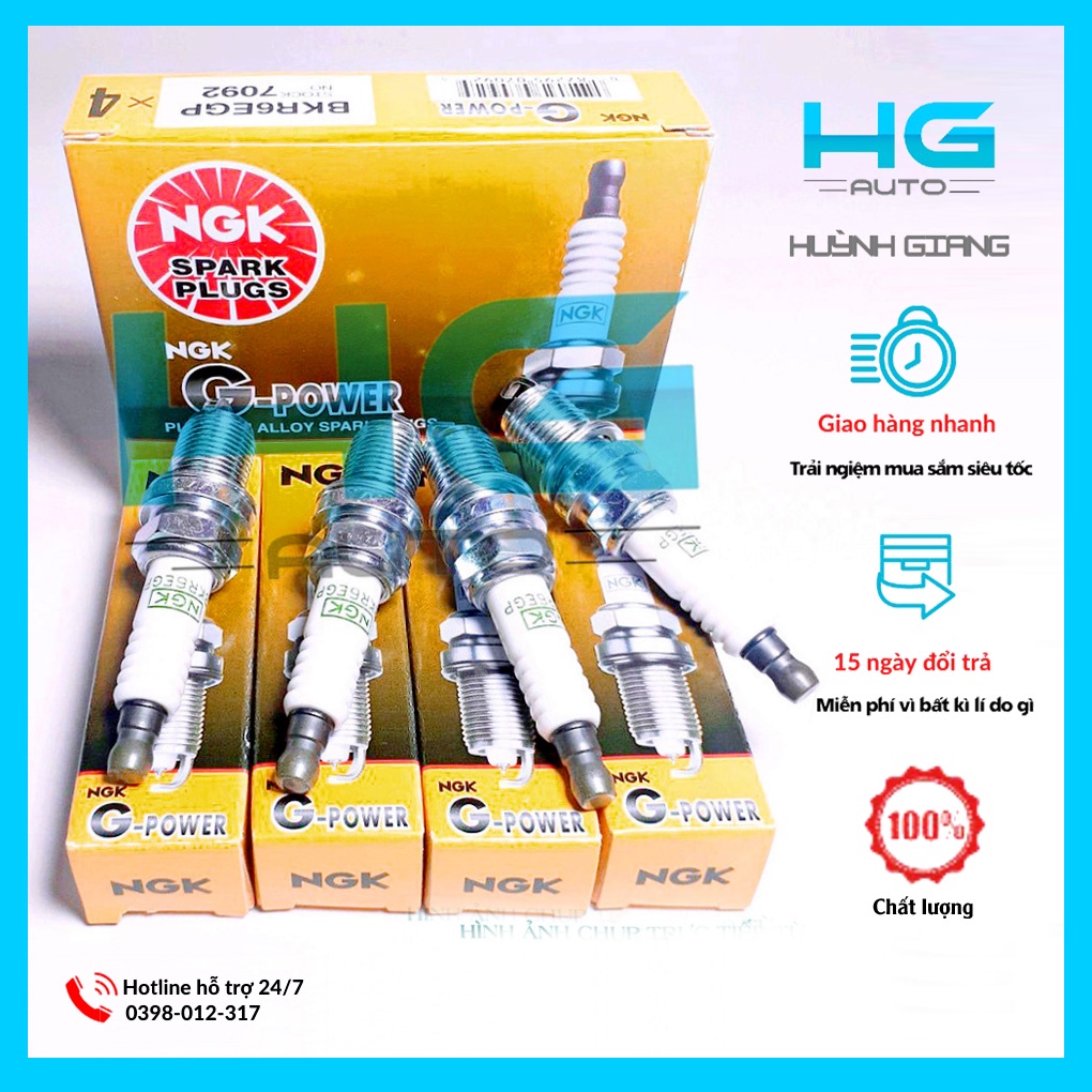 Bugi NGK Platinum G-power dùng cho ô tô Vios mã 7092. Bảo hành 3 tháng -Hgauto