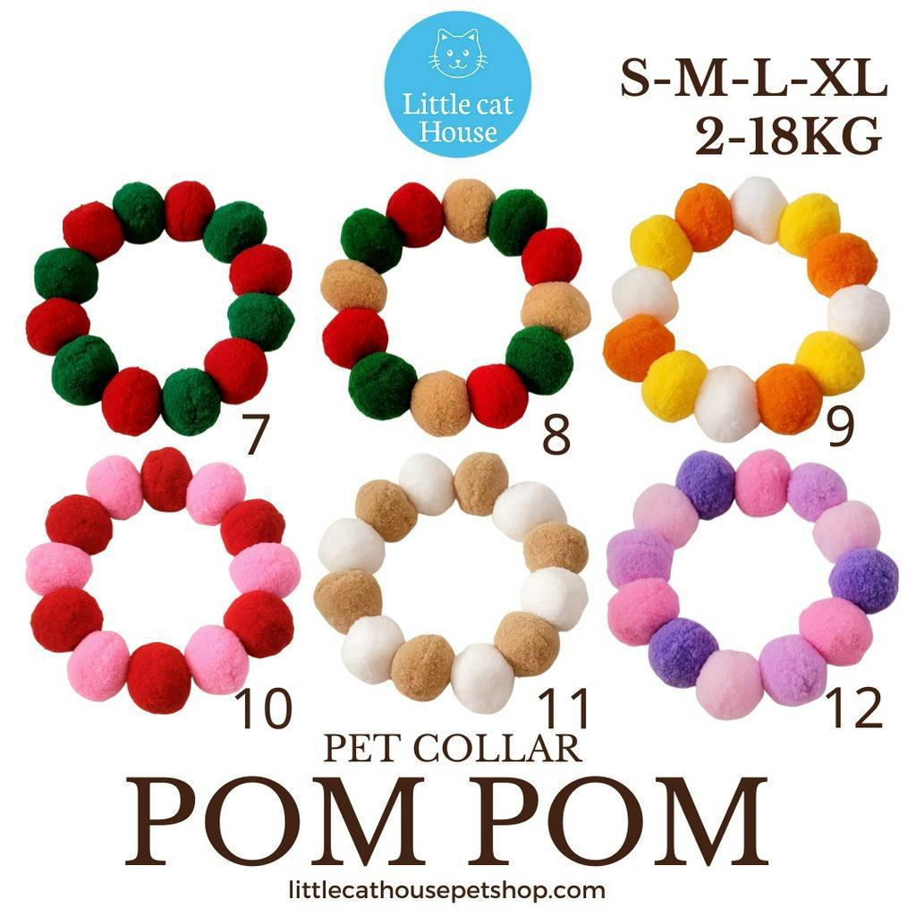 Vòng cổ pom pom cho mèo và cún