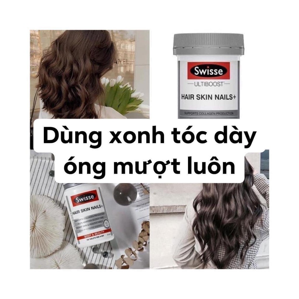 Viên uống đẹp da móng tóc Swisse Hair Skin Nails