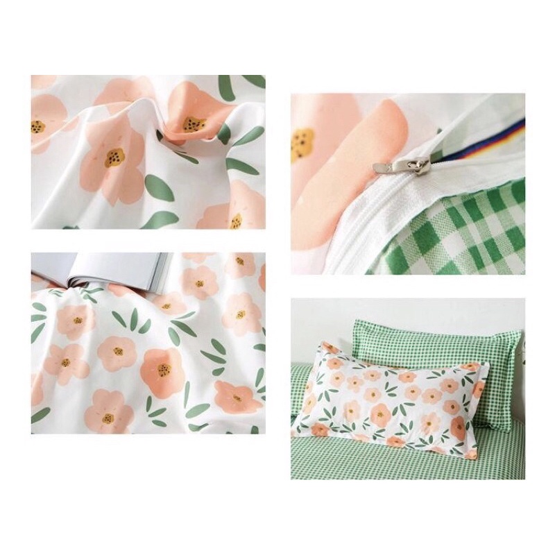 Chăn Ga Gối Đệm ❤️ cotton poly 5 món đủ size đệm mẫu hoa nhí cute miễn phí bo chun nhập khẩu hàn quốc Mượt Decor | BigBuy360 - bigbuy360.vn
