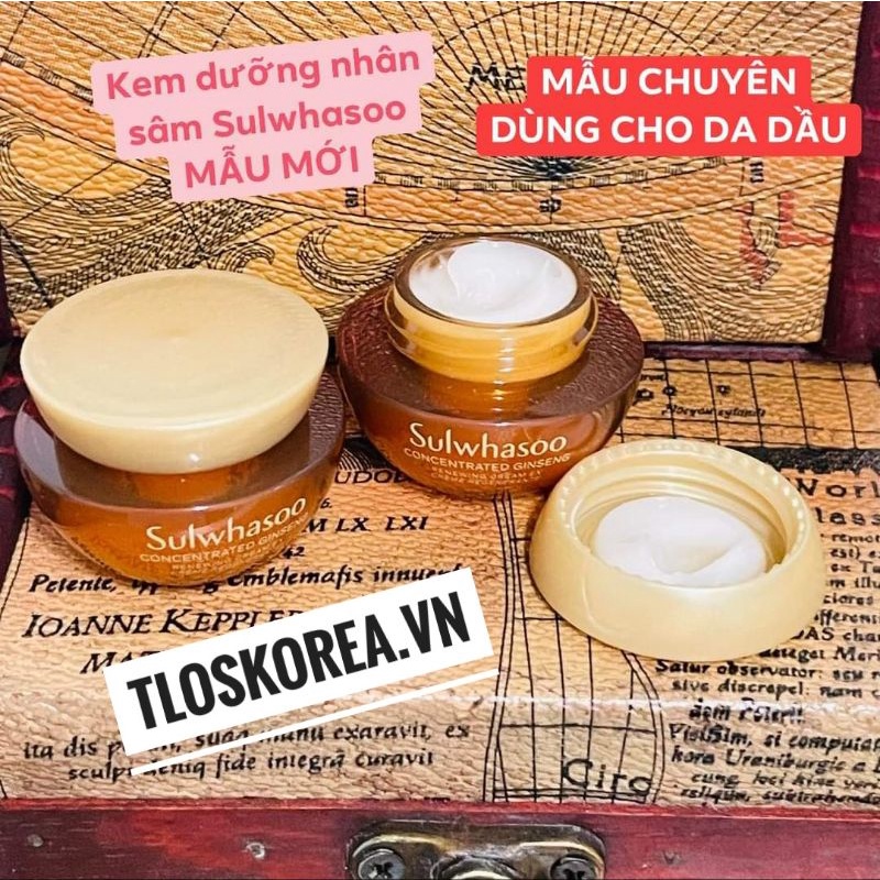 [New]Kem Dưỡng nhân sâm Sulwhasoo Concentrated Ginseng Renewing Cream Ex 5ml - Tái Sinh Ngừa Lão Dưỡng Ẩm Da