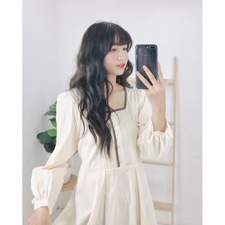 Váy thô viền cổ vuông