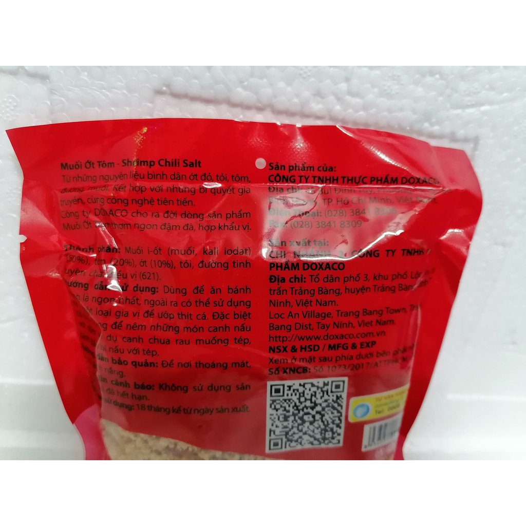 Muối tôm ớt Tây Ninh Doxaco gói 250g