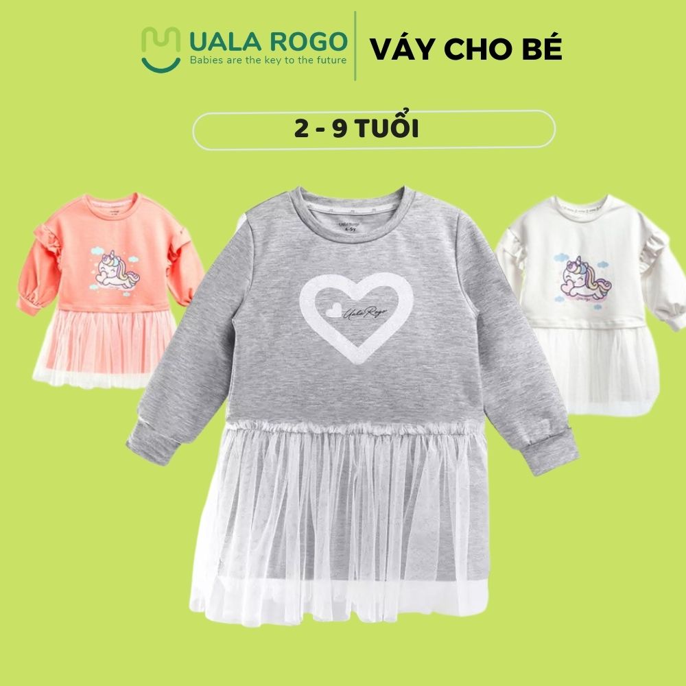 [FULL] - Váy bé gái Ualarogo 6M - 9Y vải cotton mềm mại giữ nhiệt kiểu dáng siêu dễ thương