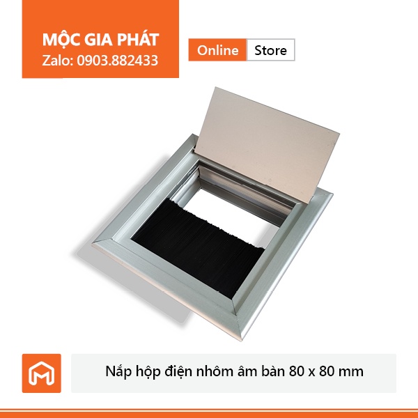 Nắp hộp điện nhôm âm bàn 80x80mm