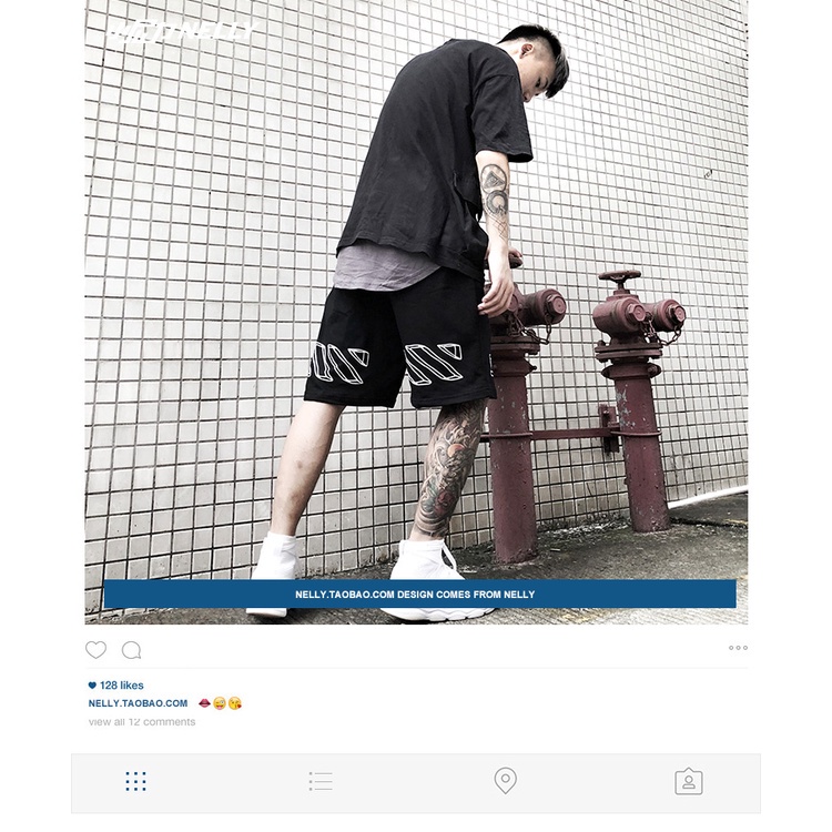 Quần short Nelly - Heybig : Mẫu GẠCH CHÉO