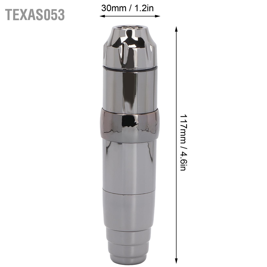 Hàng HOT Bút xăm động cơ Máy phun xăm bằng thép cầm tay chuyên nghiệp với dây kẹp cho Salon tại nhà (Xám)【Texas053】