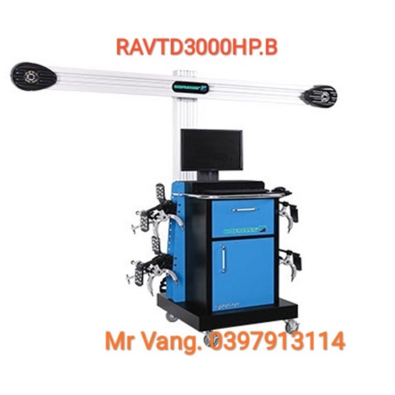Thiết bị kiểm tra góc đặt bánh xe 3D RAV (Màu xanh) (Gồm bộ máy tính và máy in mua trong nước)