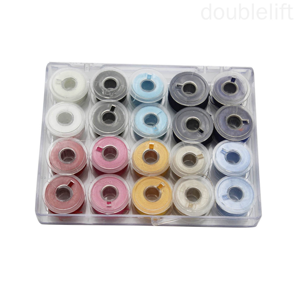 20pcs Bobbins and Sewing Threads Universal Household Machine Assorted Colors Polyester DIY Embroidery Sewing String doublelift store