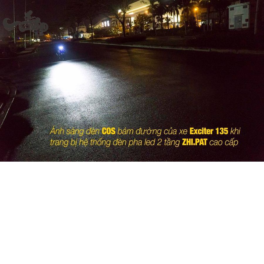 Đèn Pha Led 2 Tầng Xe Exciter 135 2011-2014 Chính Hãng Zhi.Pat Cao Cấp, Siêu Sáng. Màu Trắng Bạc, Đen Khói, Xanh &amp; Đỏ