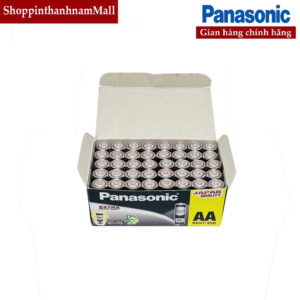 Hộp 40 Viên Pin AA Panasonic Tiểu Đen R6NT Cao Cấp Siêu Bền