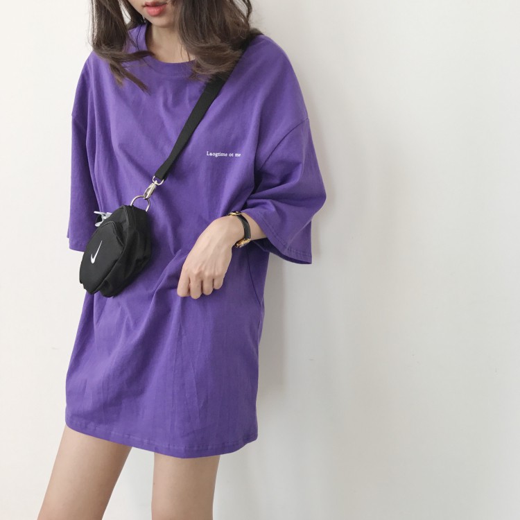 Áo Thun Tay Ngắn In Chữ Phong Cách Hàn Quốc