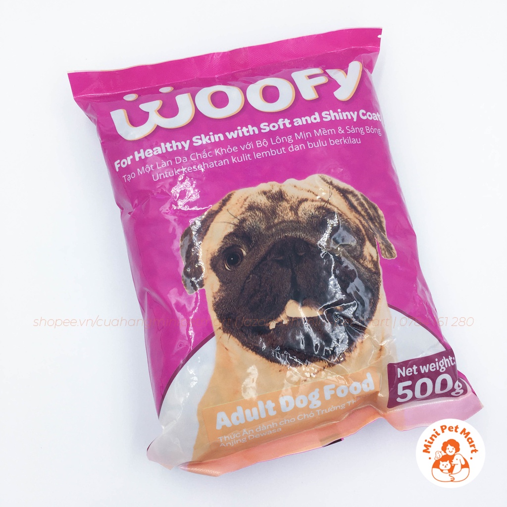 Thức ăn hạt cho chó trưởng thành WOOFY 500g - Vị thịt bò