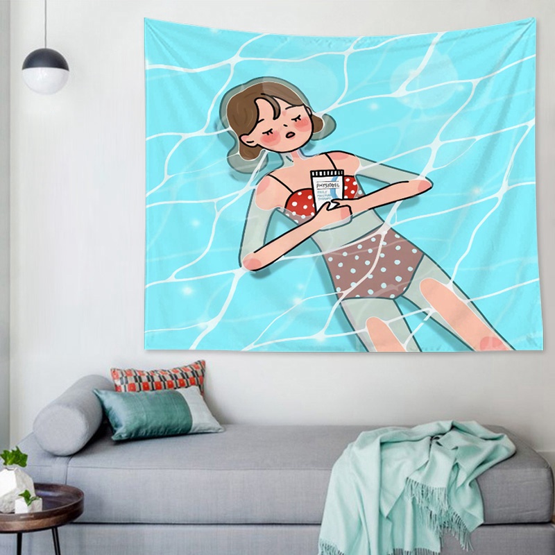 Thảm Treo Tường Họa Tiết Hoạt Hình Xinh Xắn Dùng Trong Trang Trí