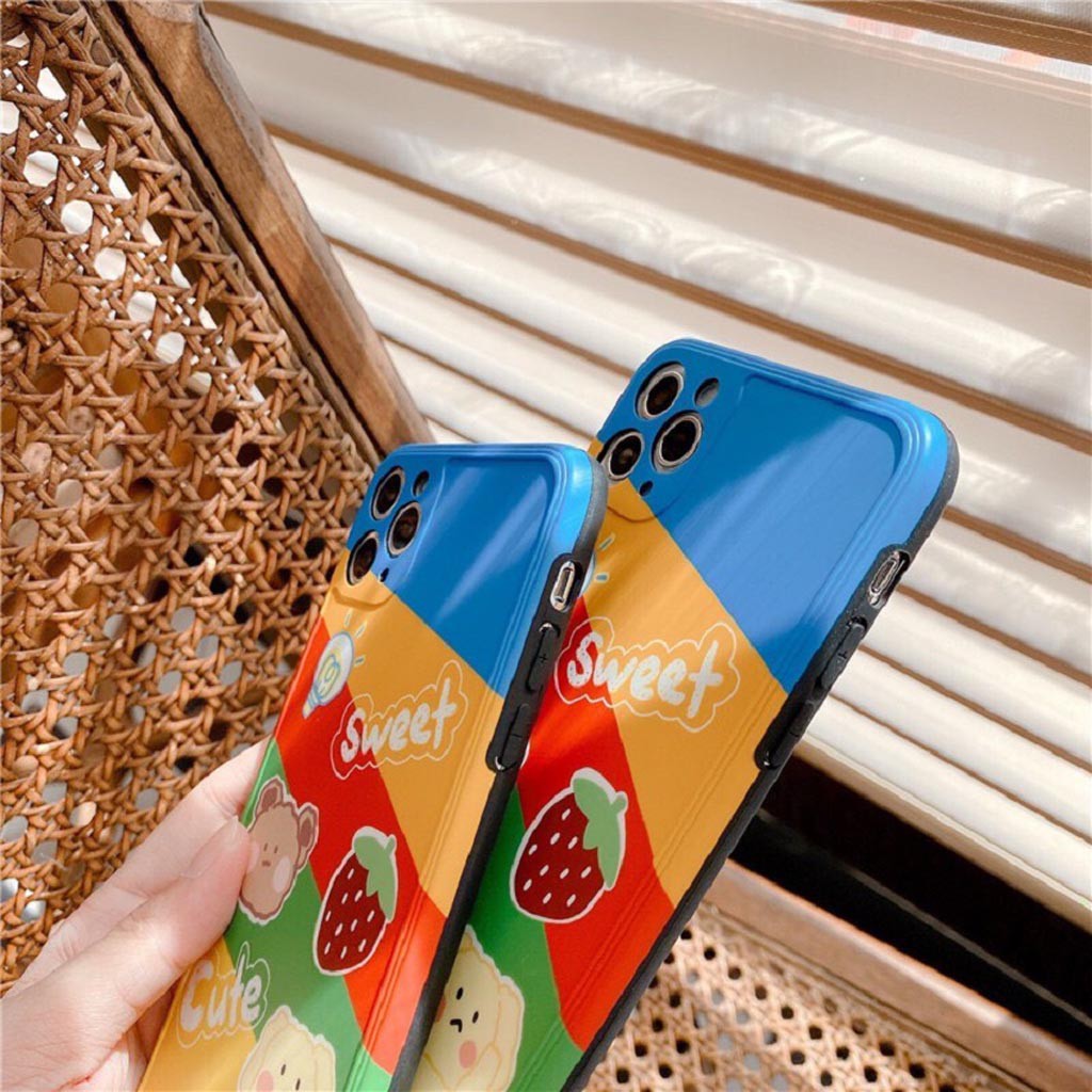 Ốp Lưng Iphone Cao Cấp Full Viền Gấu Sweet Cute Dành Cho Tất Cả Dòng Iphone từ 6 đến 11promax | BigBuy360 - bigbuy360.vn
