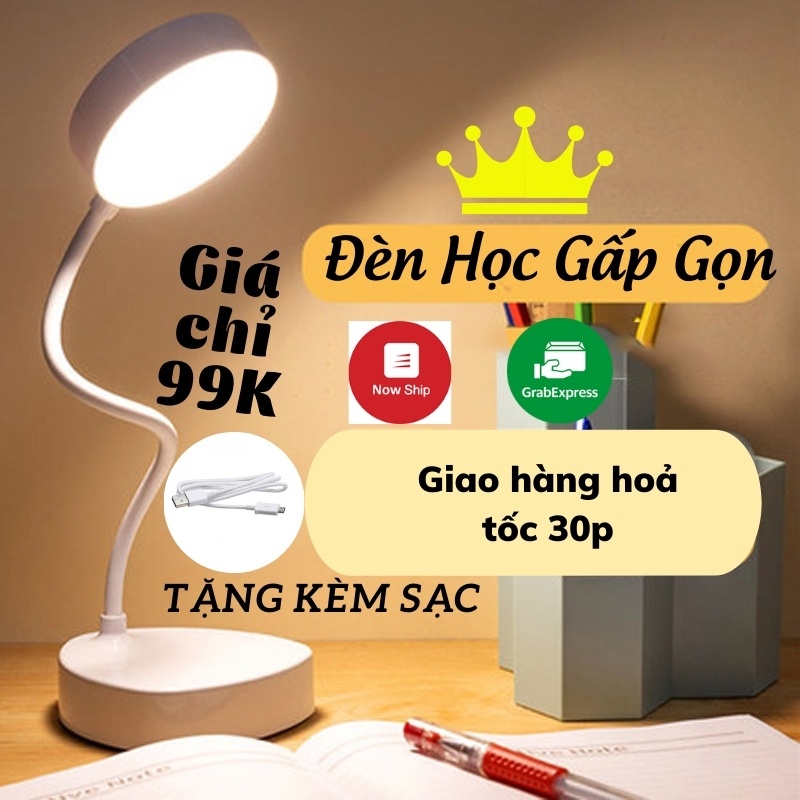 Đèn Đọc Sách, Học Bài, Làm Việc, Đèn Học Tích Điện 24H Titan.st