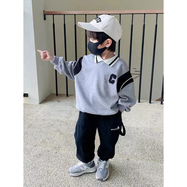 Áo Sweater Dáng Rộng Phong Cách Mới 2022 Cho Bé Trai