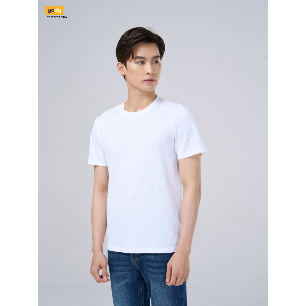 Áo Thun Nam Cộc tay YODY, Áo Phông Cổ Tròn T-Shirt Nam Cotton USA Phiên Bản Premium TSM5231