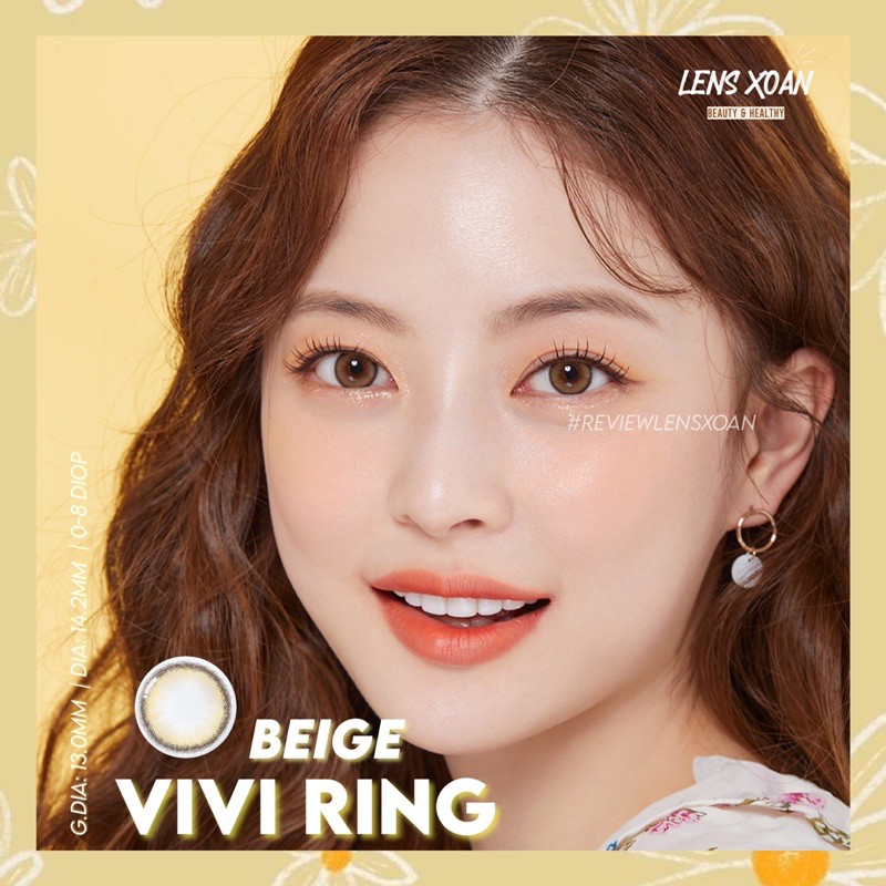 KÍNH ÁP TRÒNG VIVI RING BEIGE - OLENS ( LENS XOẮN): NÂU VÀNG SÁNG VIỀN CHOCO