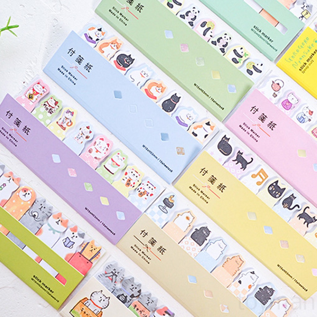 Giấy Dán Ghi Chú Hình Động Vật Hoạt Hình Dễ Thương