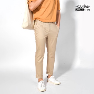 Quần kaki nam trơn form slim crop - routine 10f20pca007
