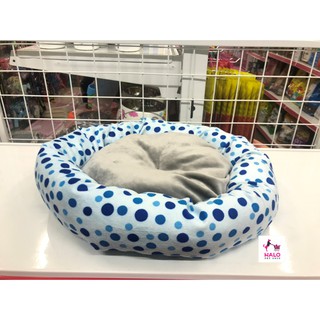 đệm tròn chấm bi (40cm) dành cho chó mèo