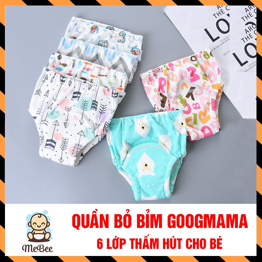 Combo 3 Quần Bỏ Bỉm Goodmama (size 80/90/100) 6 Lớp siêu thấm hút dành cho bé 6-15kg