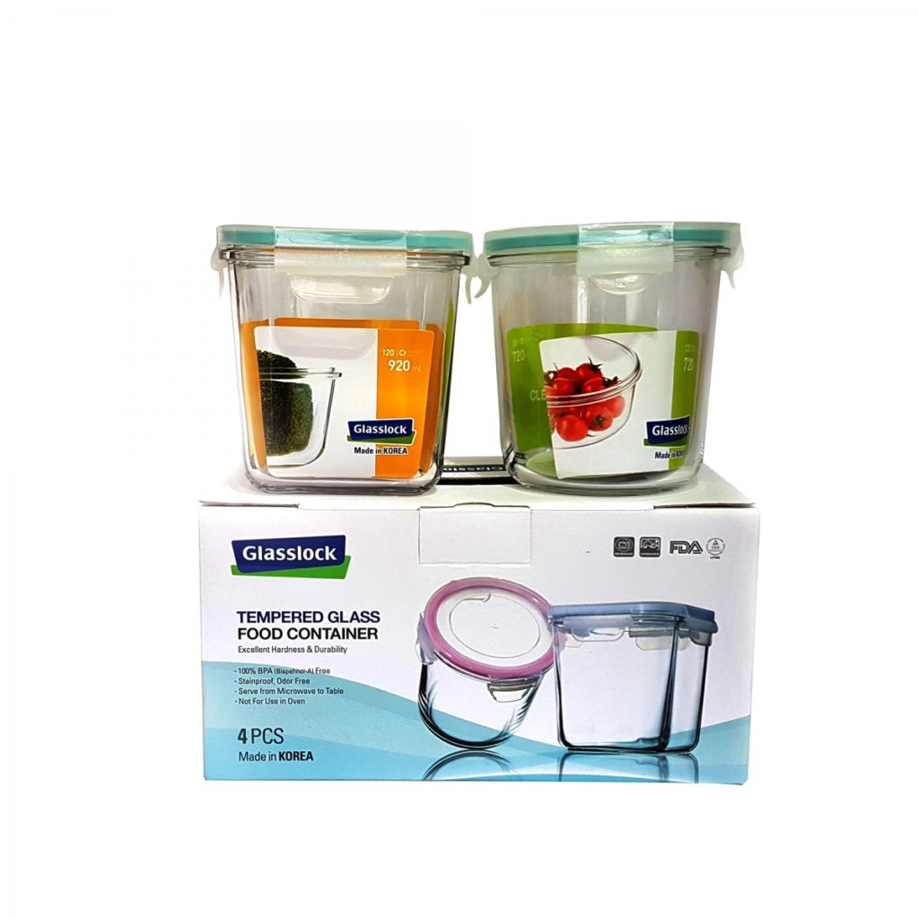 Bộ hộp thủy tinh cường lực đựng thức ăn 2 món GLASSLOCK  GL44