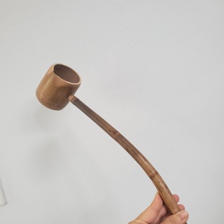 Gáo trúc múc nước pha trà cán dài