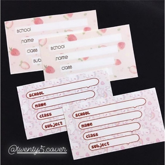 20 NHÃN VỞ IN THEO YÊU CẦU