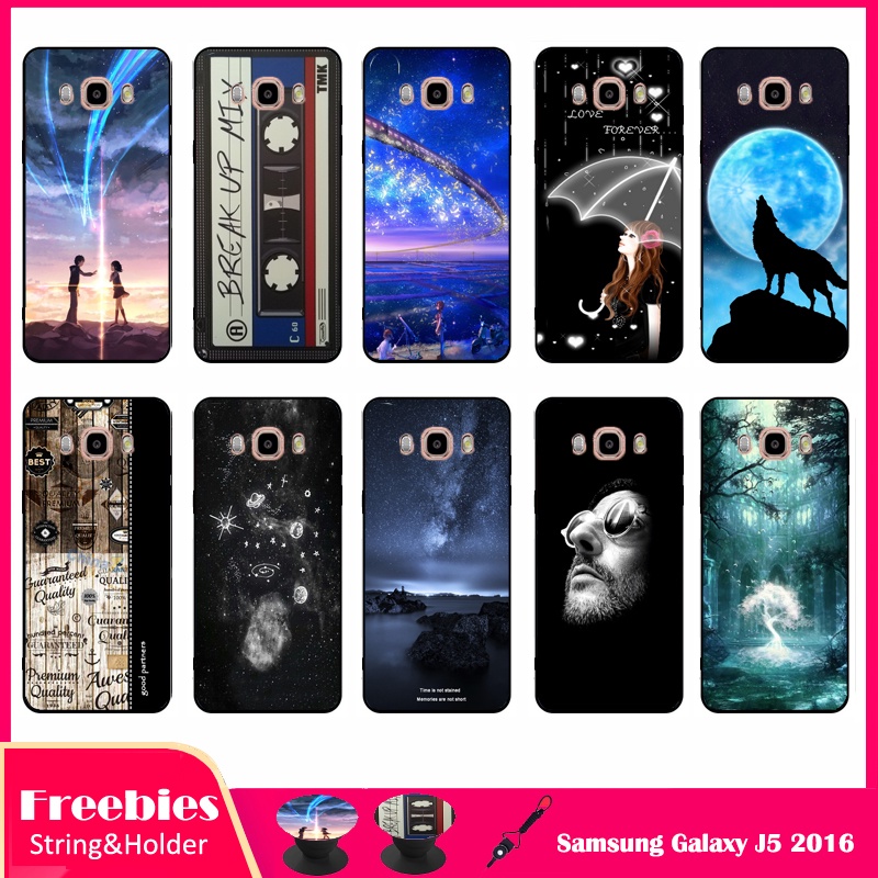 Ốp Điện Thoại Bảo Vệ Chống Sốc Kèm Dây Đeo Và Nhẫn Đỡ Cho Samsung Galaxy J5 2016/J510X/J5108