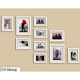 KHUNG ẢNH TRANG TRÍ - BỘ 10 KHUNG ẢNH TREO TƯỜNG TRANG TRÍ NGHỆ THUẬT (KA01)