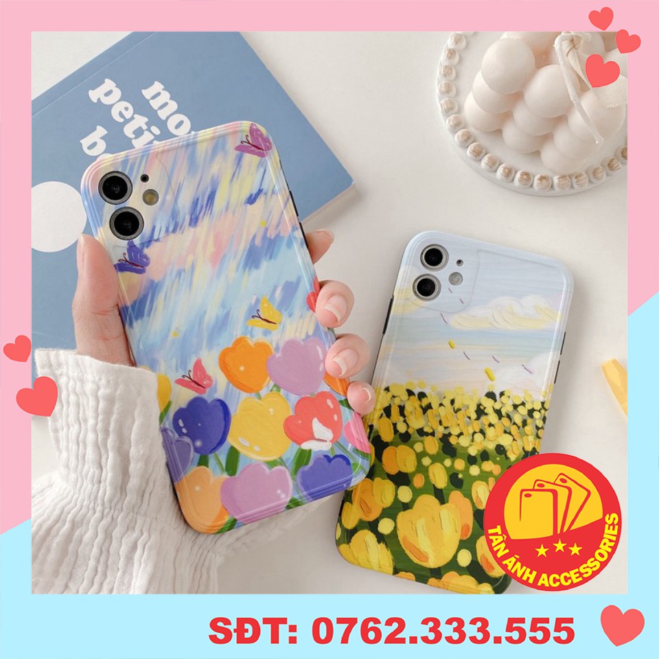 Ốp iphone - Ốp lưng imd new hoa tulip sơn dầu 6/6s/6plus/6splus/7/8/7plus/8plus/x/xs/xsmax/11/11promax-3G TA88