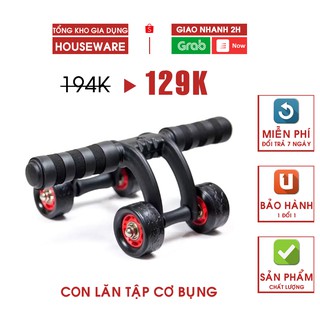 Con lăn 4 bánh tập cơ bụng ab roller - hàng chính hãng